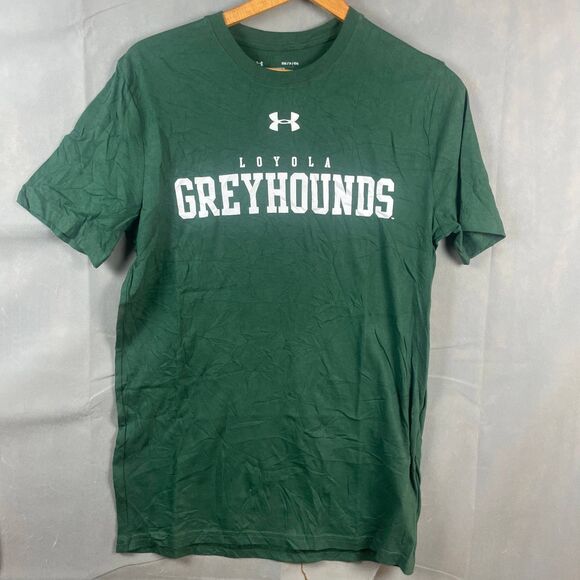 Under Armour Loyola Greyhounds Pullover T-Shirt Men's SM Green Short Sleeves - Picture 1 of 7